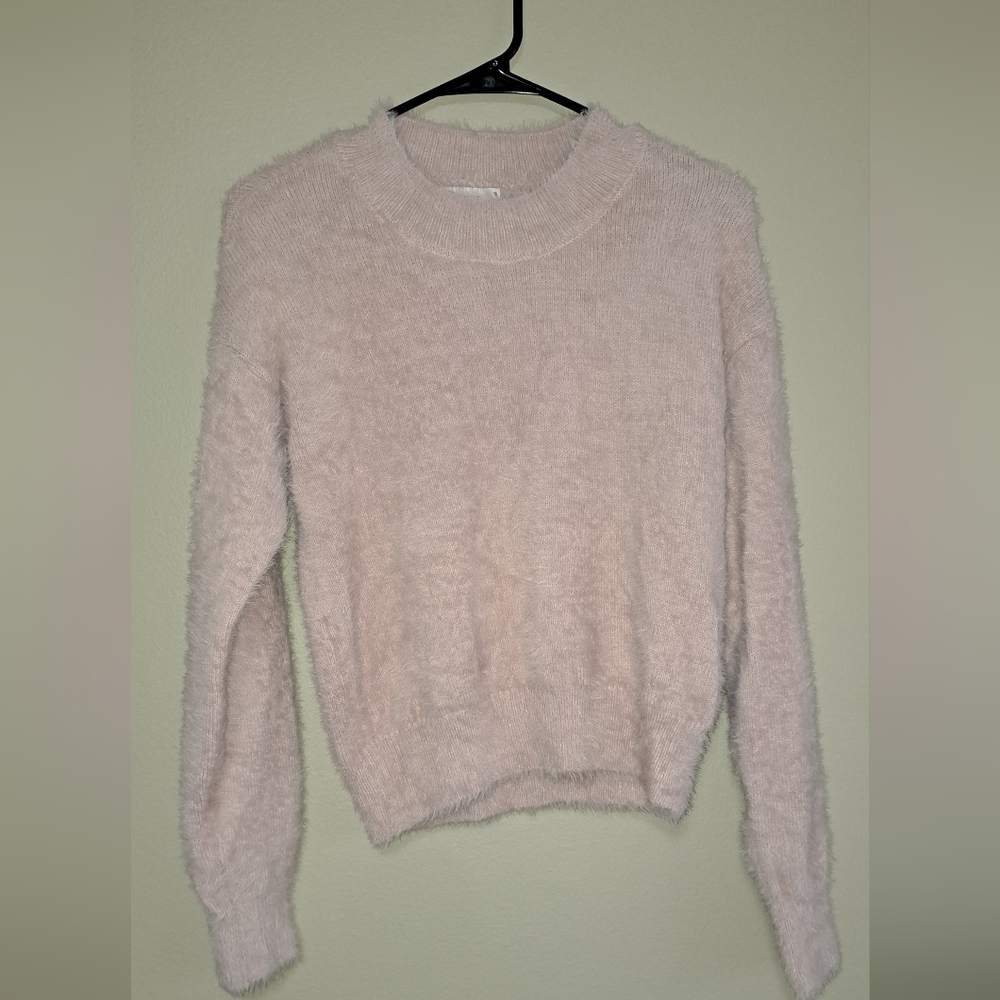 Elegant Blush Crew Neck Sweater